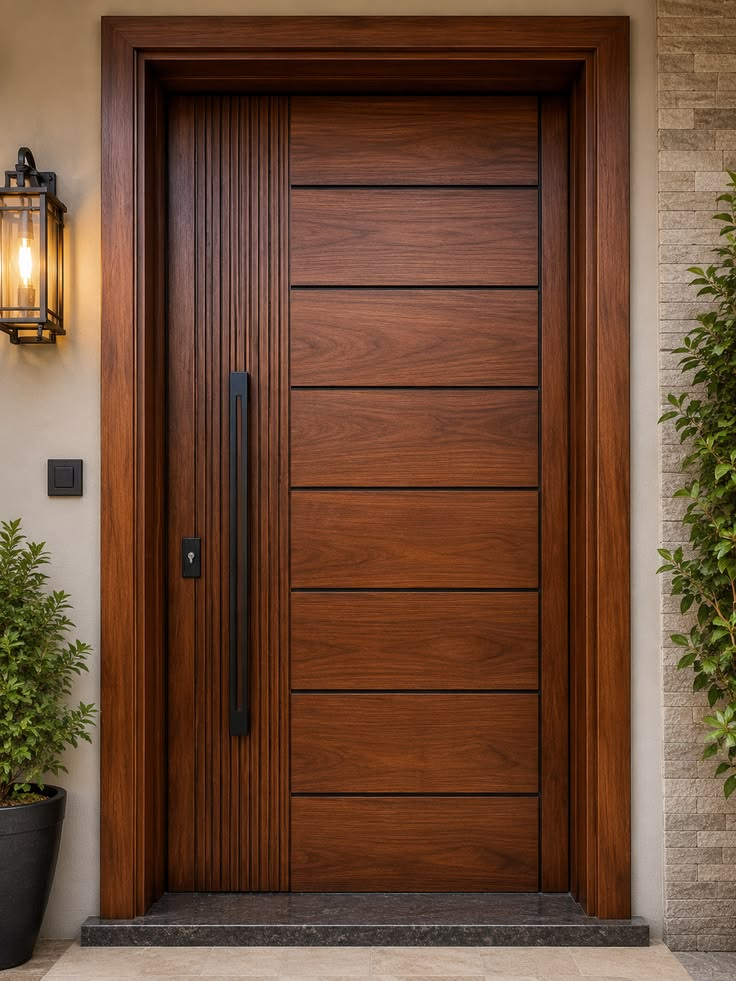 Contemporary wooden door project