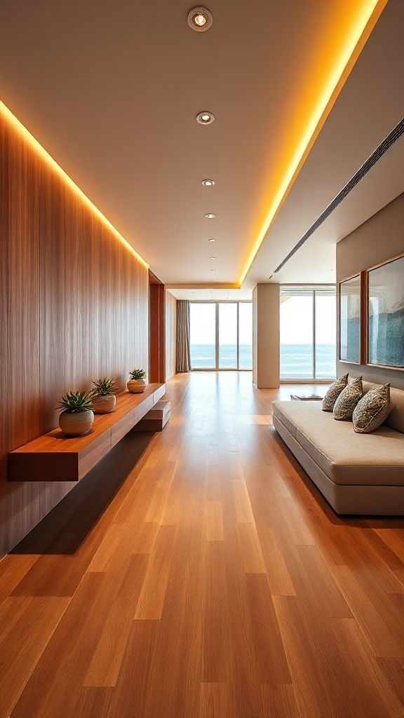 Natural timber flooring