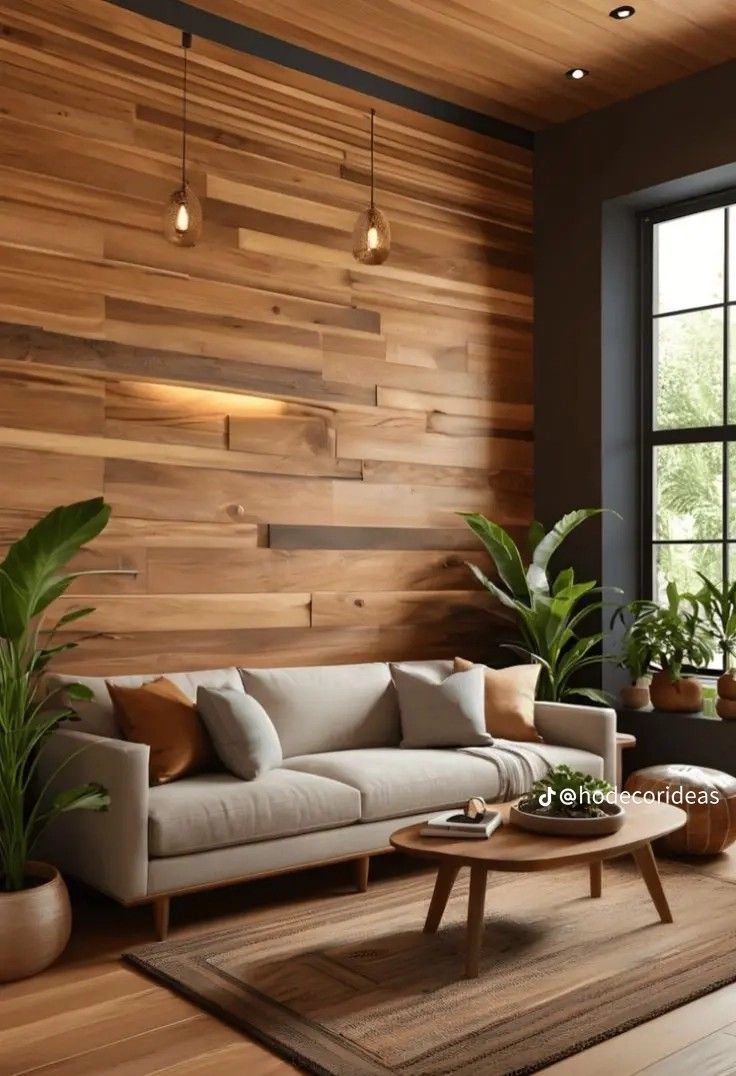Fluted timber wall panelling